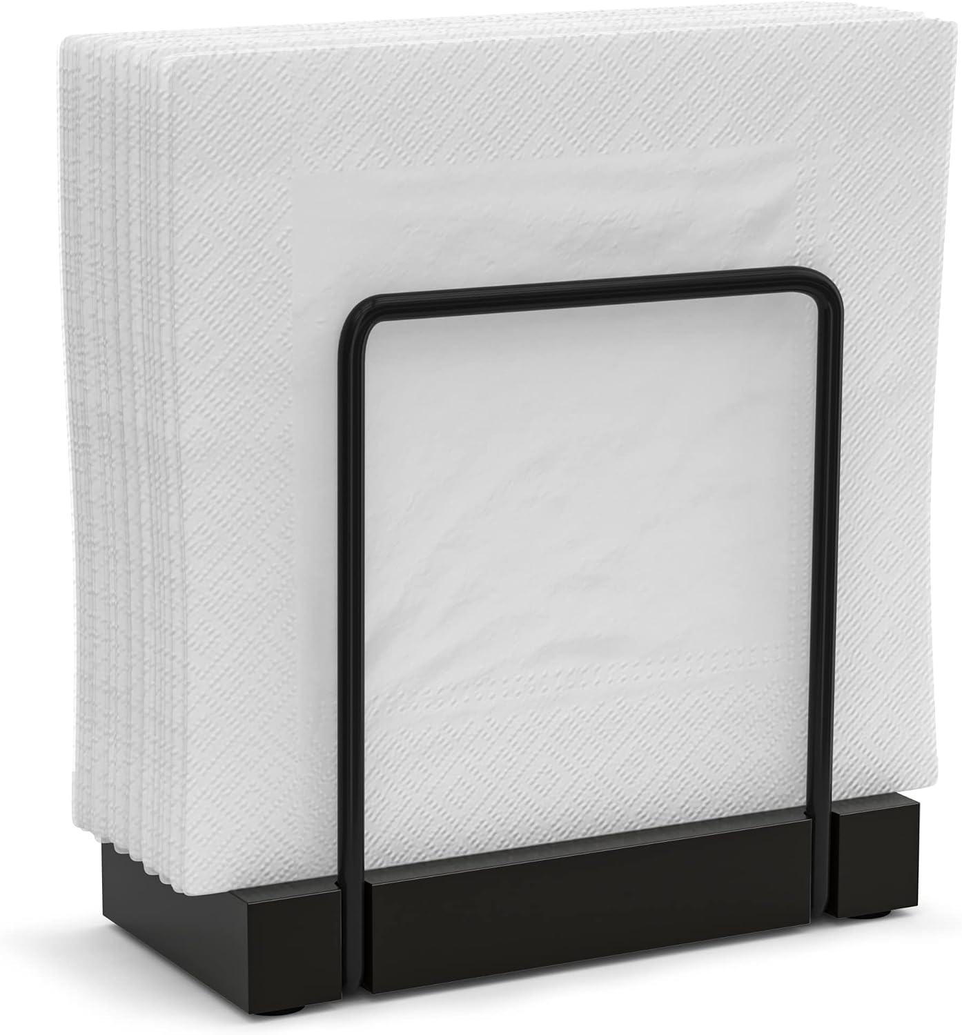 Wican Bamboo Napkin Holder for Table, Standing Napkin Dispenser