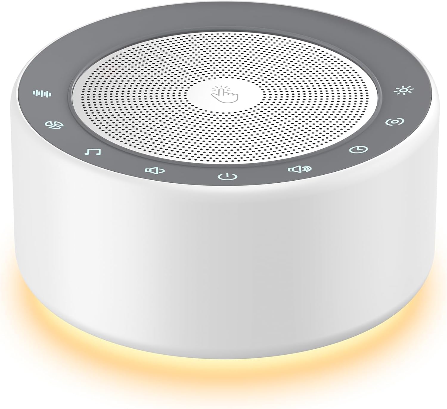 Kipcush White Noise Machine for Baby & Adults, 30 Soothing Sounds, Sleep Sound Machine with 8 Color Night Light