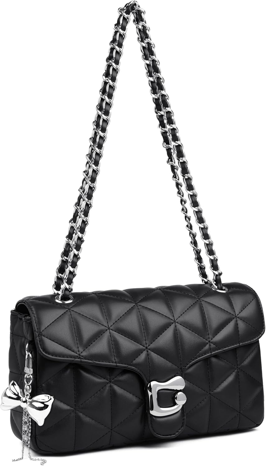 Travistar Quilted Crossbody Bags for Women - Small Leather Cross Body Shoulder Handbags Satchel Designer…