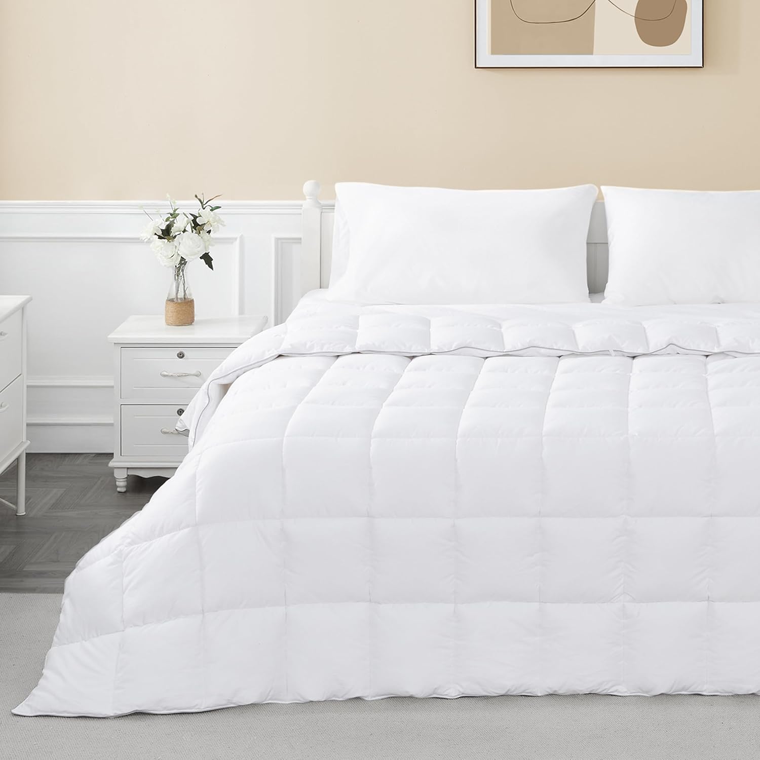 Sunflower King Duvet Insert — Down-Alternative, Cotton Shell